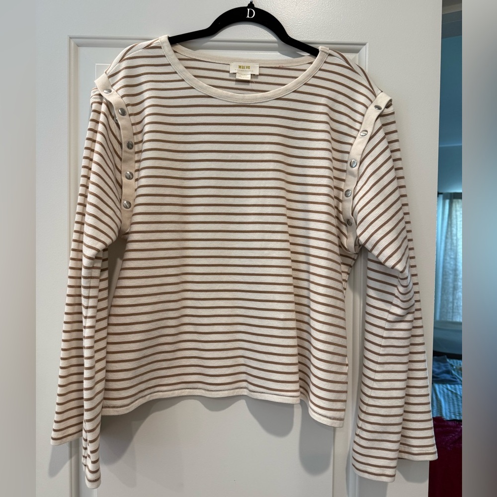 Maeve convertible striped top